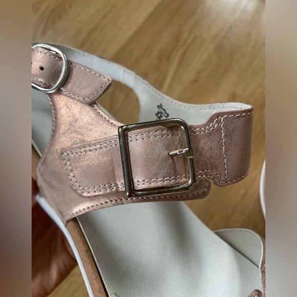 Waldläufer leather sandales abricot light weighted size 9 summer shoes - Picture 5 of 8